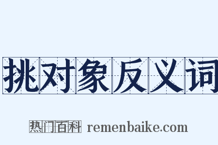 挑对象反义词是什么意思的图片